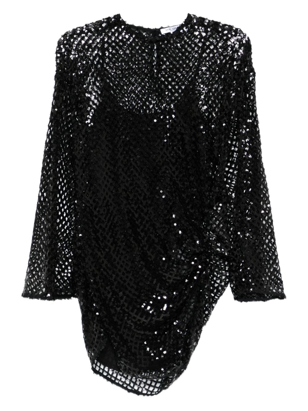 Mesh Rushed Mini Dress