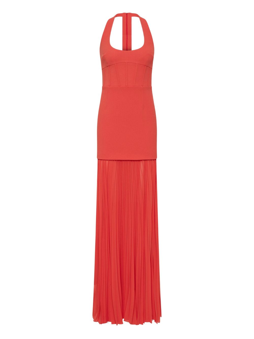 Rebecca Vallance Empress Pleated Crepe Corset Gown