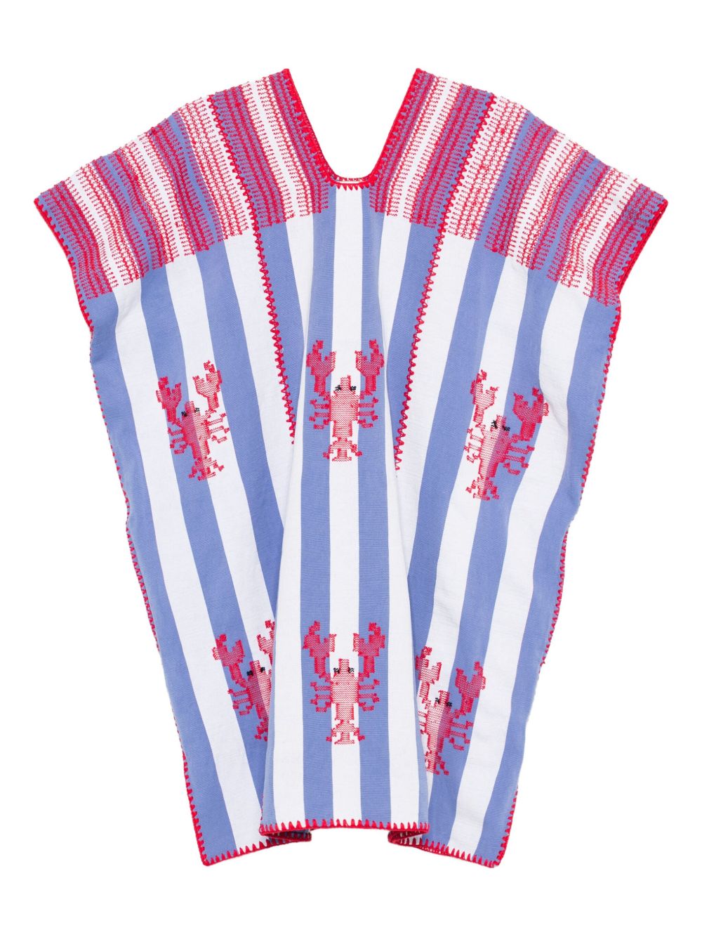 Striped Lobster-Motif Mini Dress