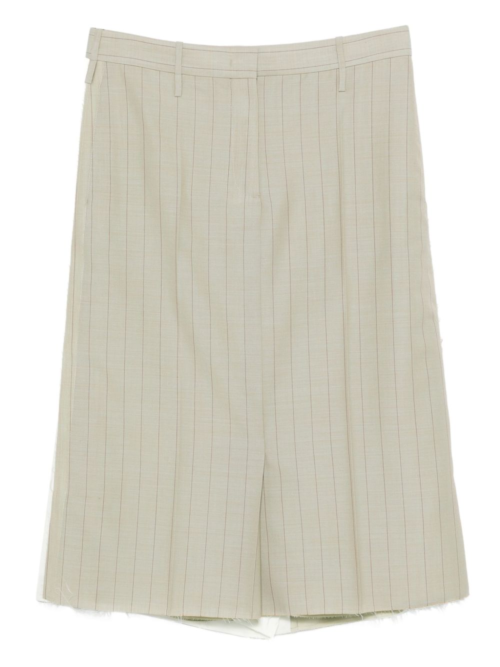 Pinstripe Frayed Skirt
