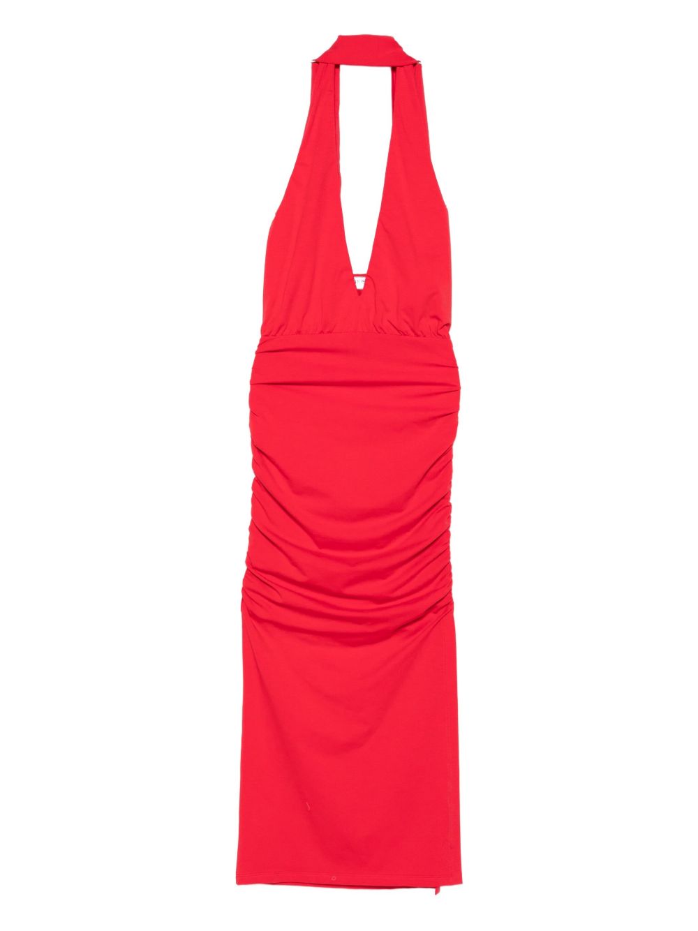 Halterneck Draped Dress