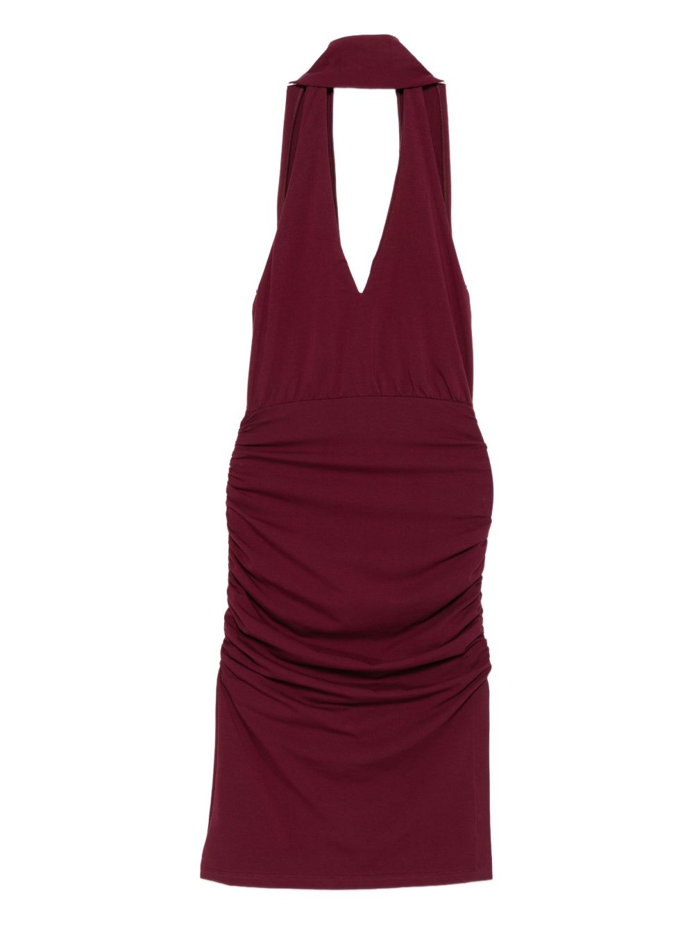 Halterneck Draped Dress