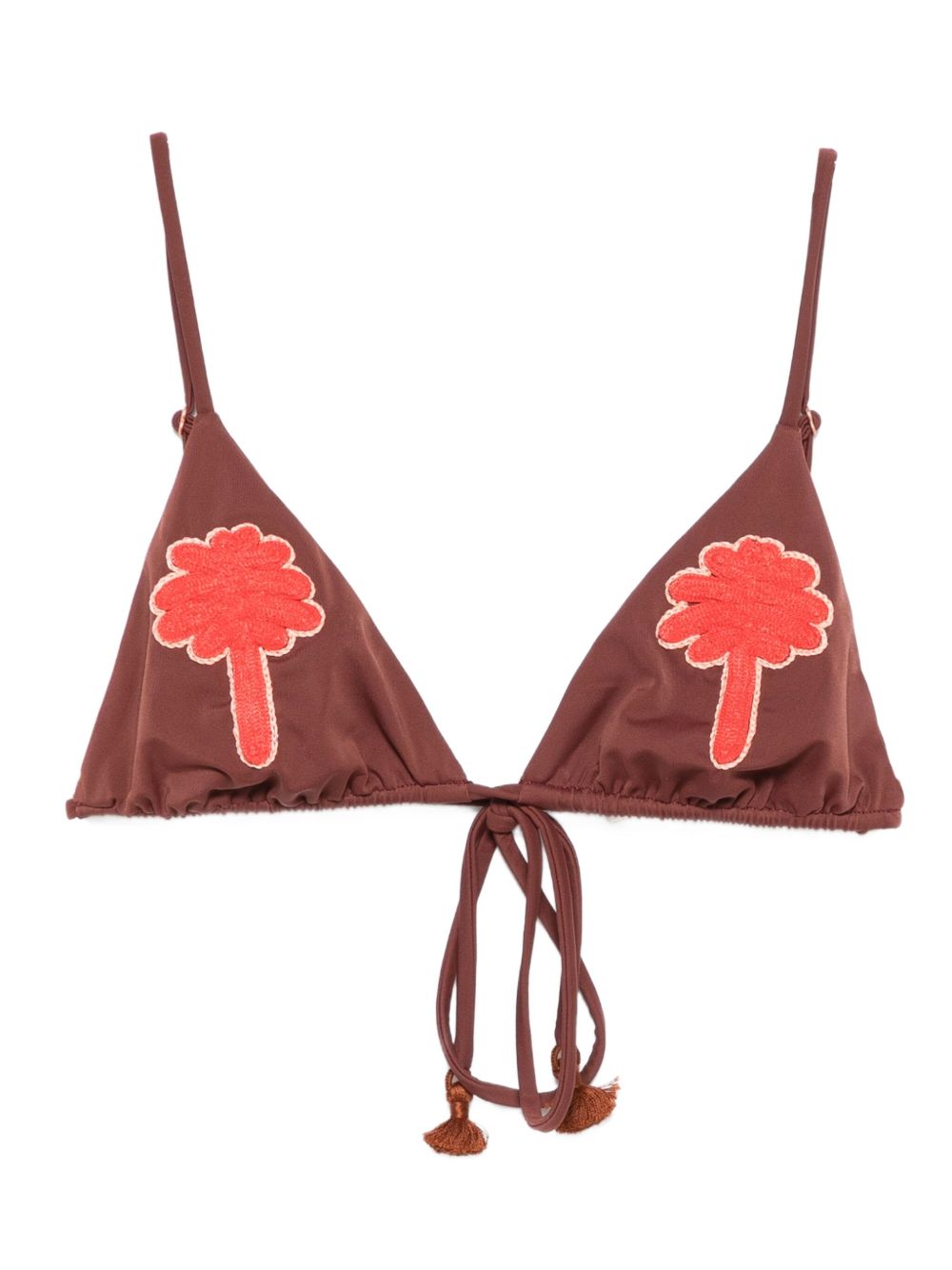Heatwave Palm-Tree Triangle Bikini Top