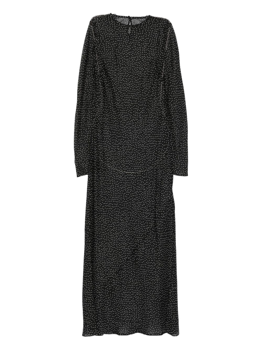 Lisander Polka-Dot Long-Sleeve Dress
