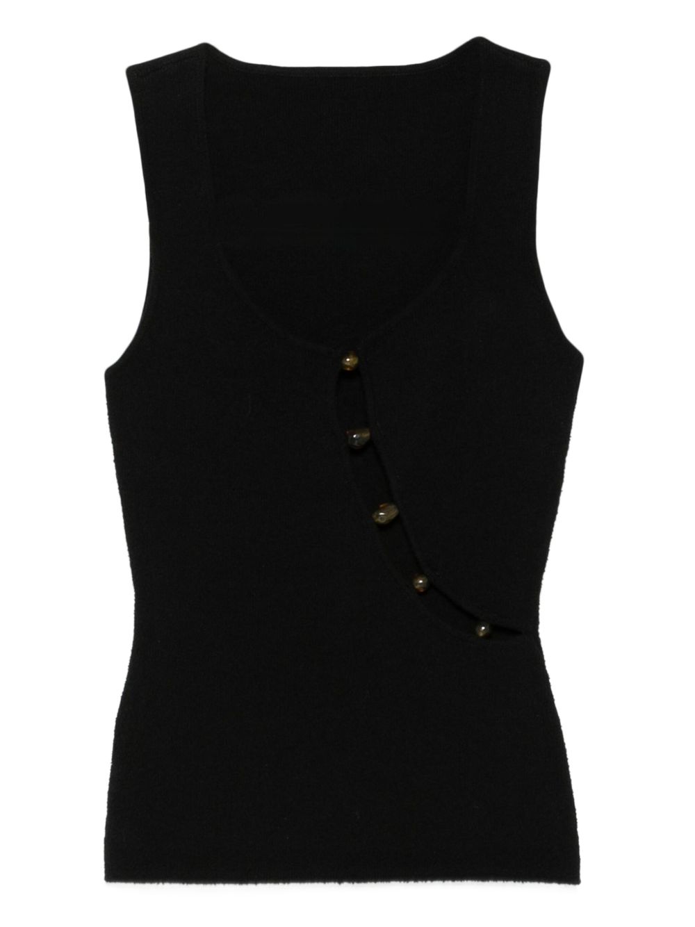 Beaded Cut-Out Tank Top