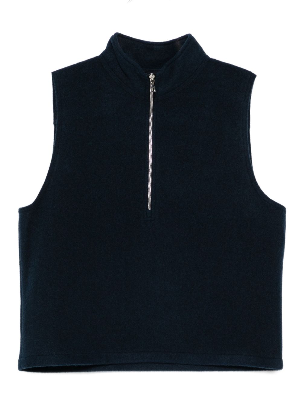 Virgin Wool Zip-Up Gilet