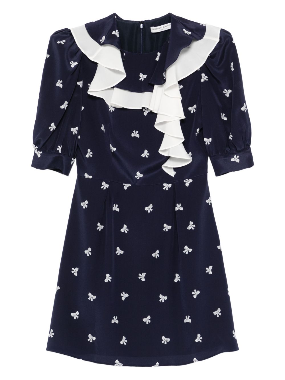 Bow-Print Mini Dress