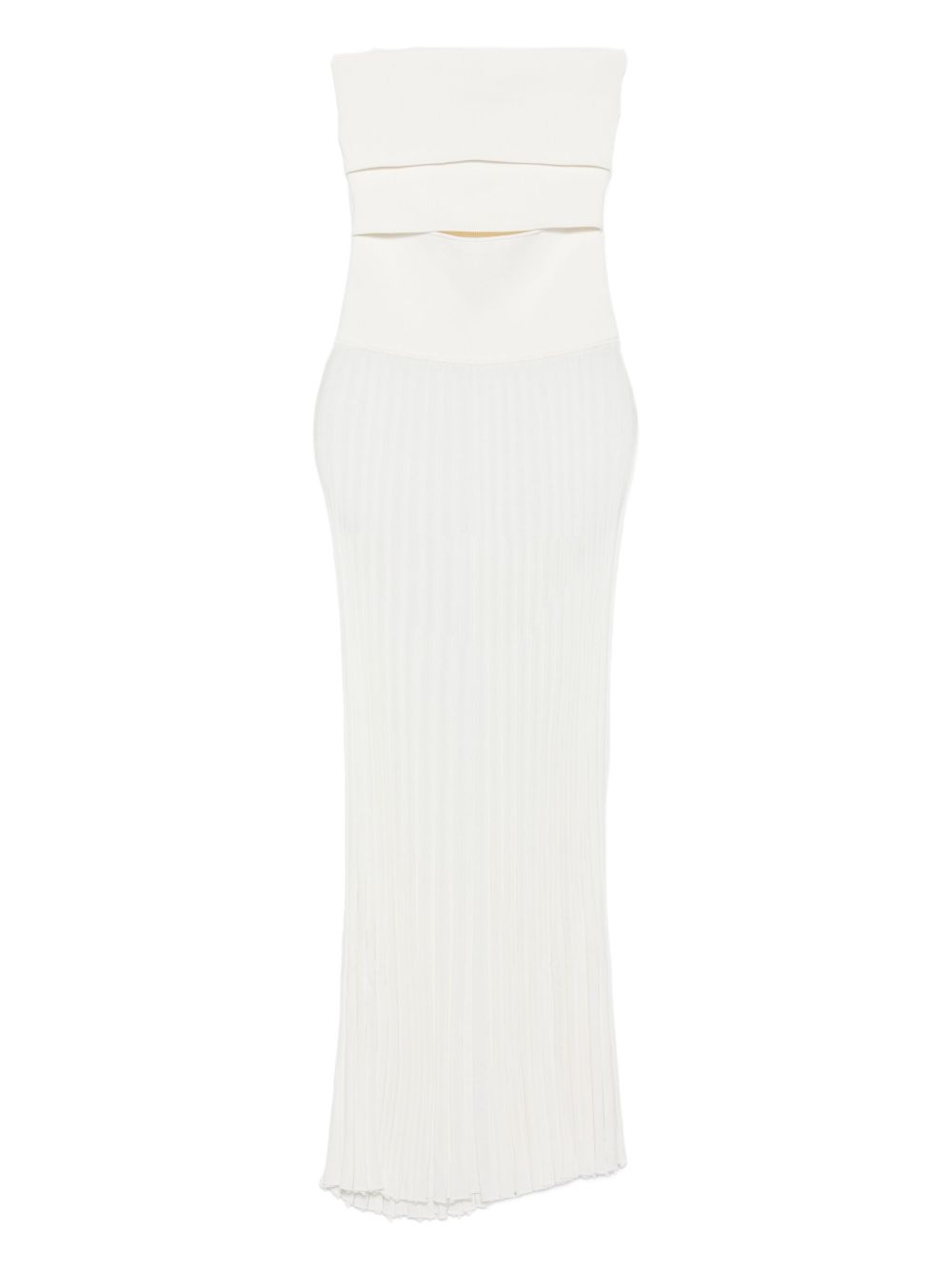 Pleated Strapless Dress