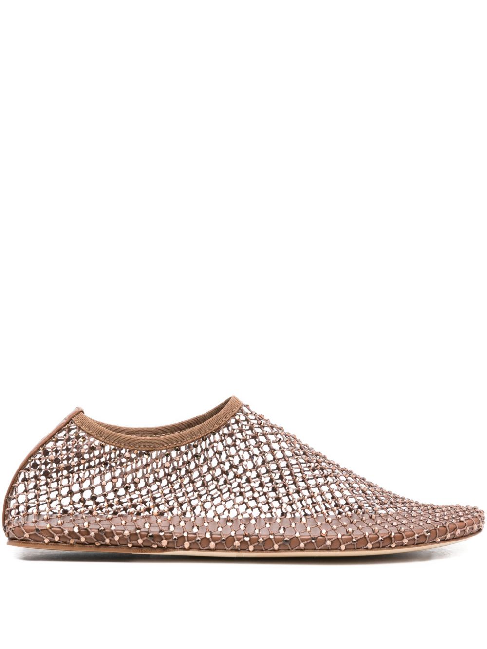 Crystal-Embellished Ballet Flats