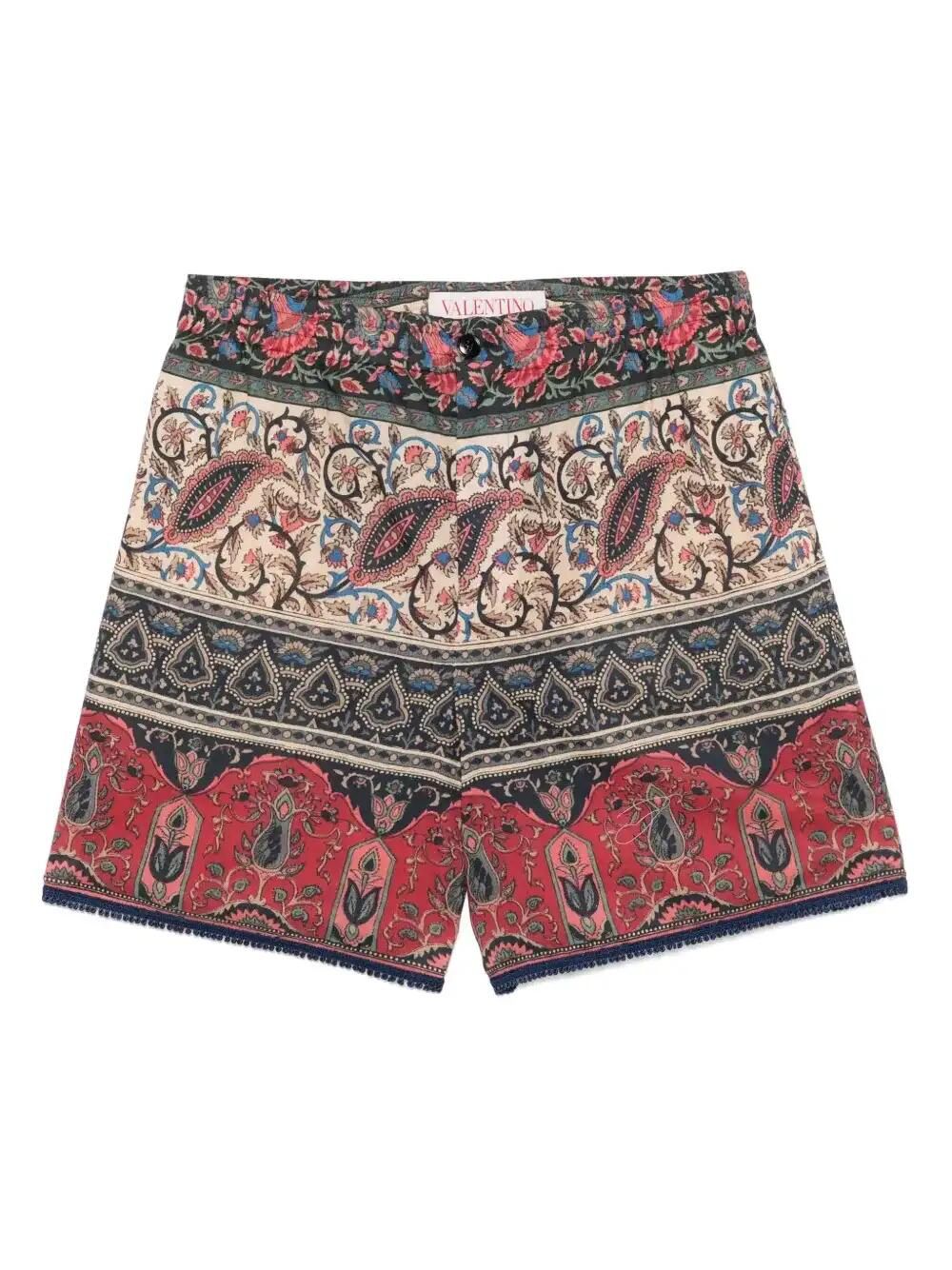 Paisley-Print Shorts