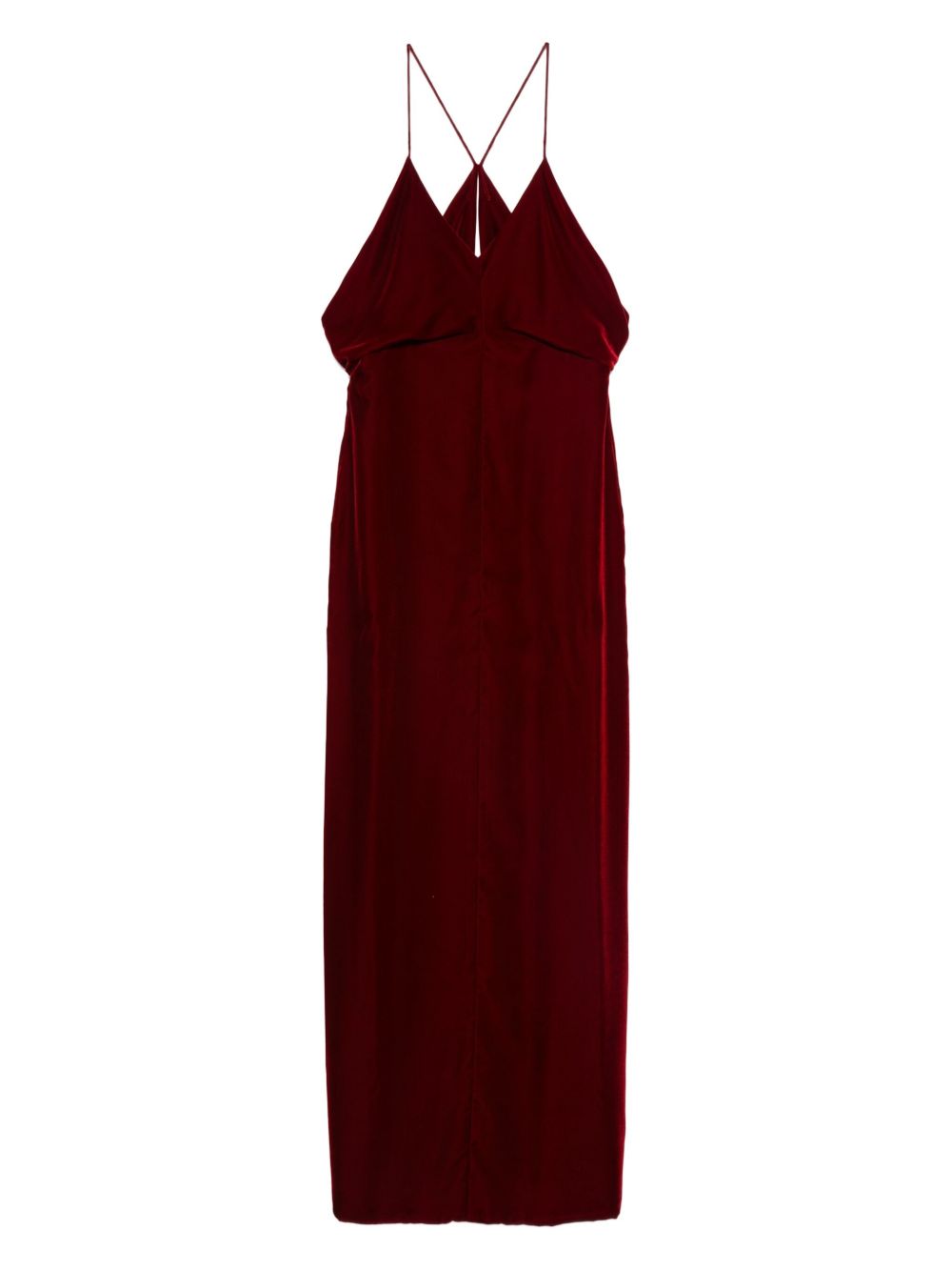 Velvet V-Neck Maxi Dress