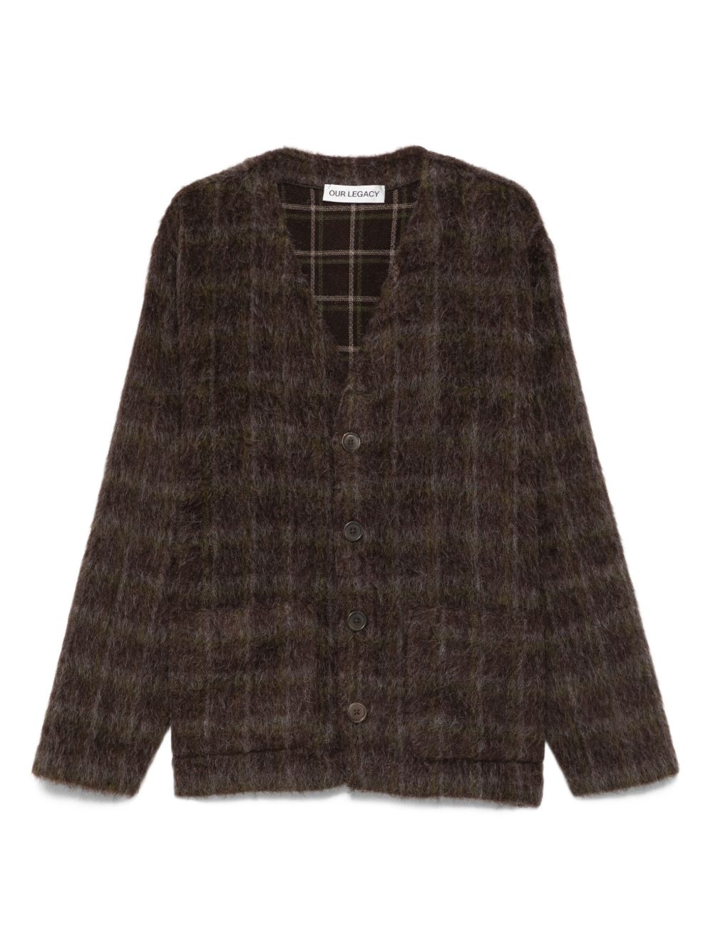 Checked Cardigan