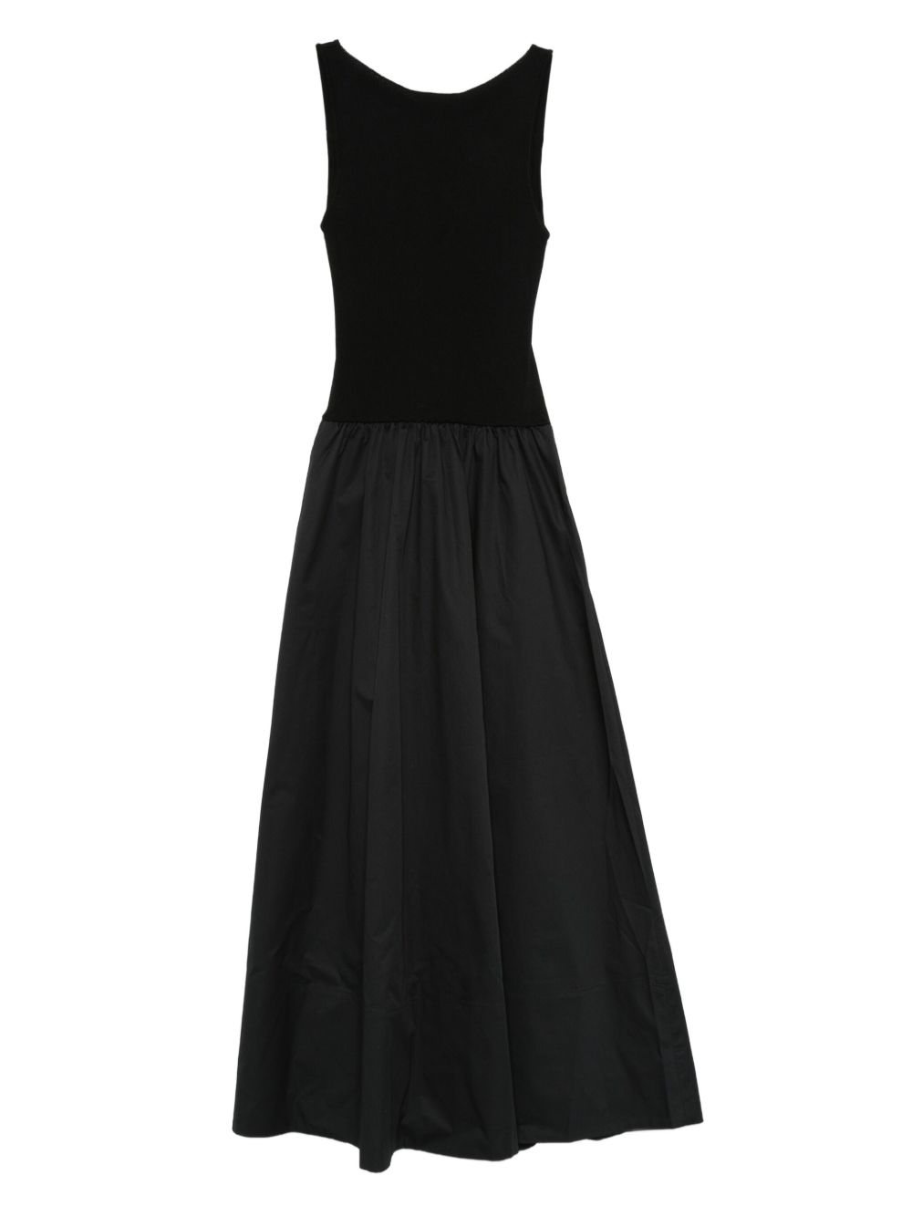 Panelled Ribbed Maxi Dress
