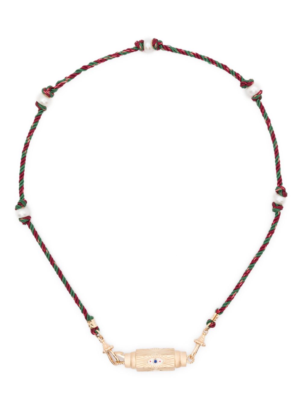 Sapphire Gold Geometric Necklace