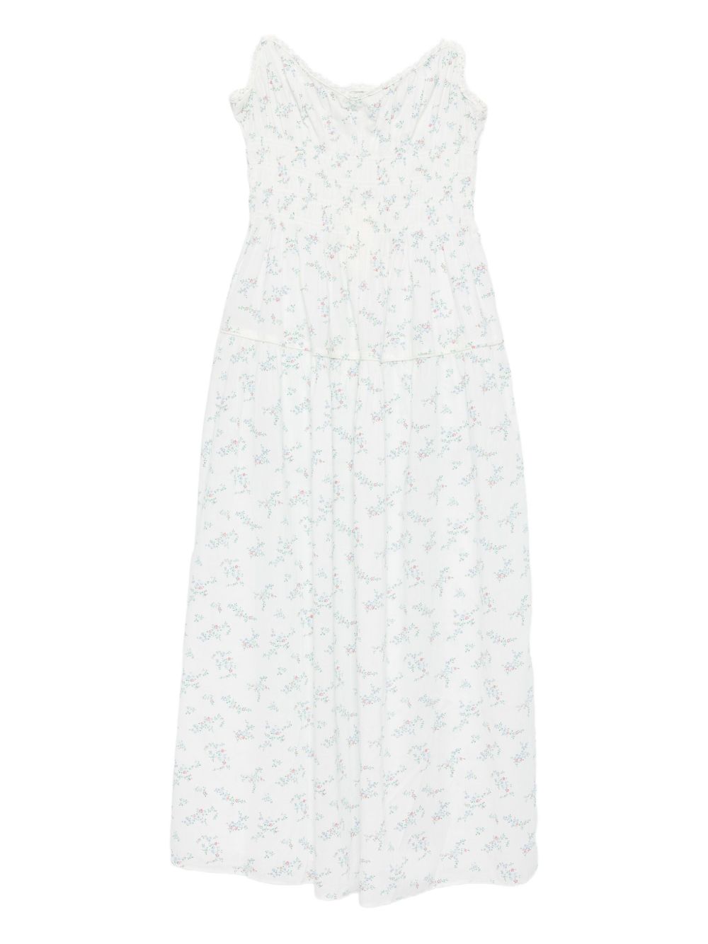Brigide Floral-Print Smocked Dress