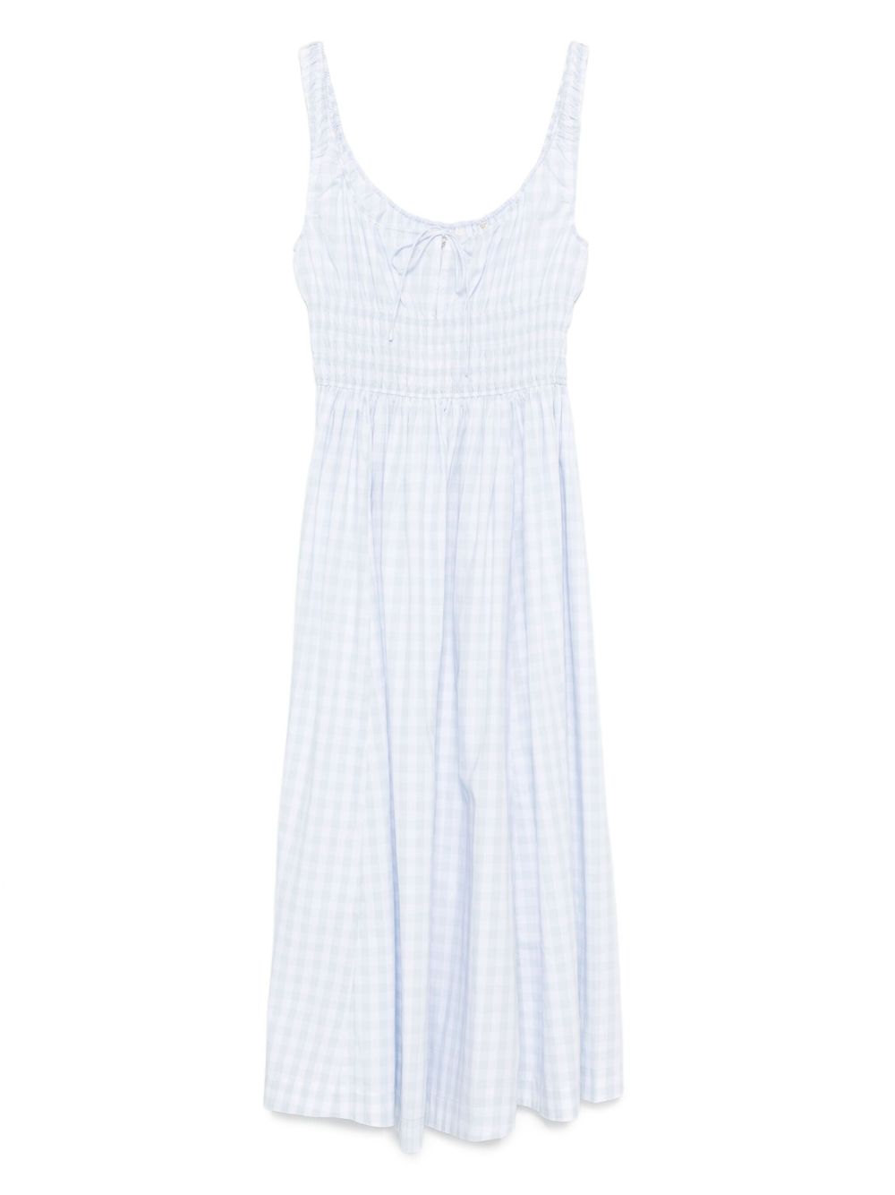Quilla Gingham-Check Smocked Dress