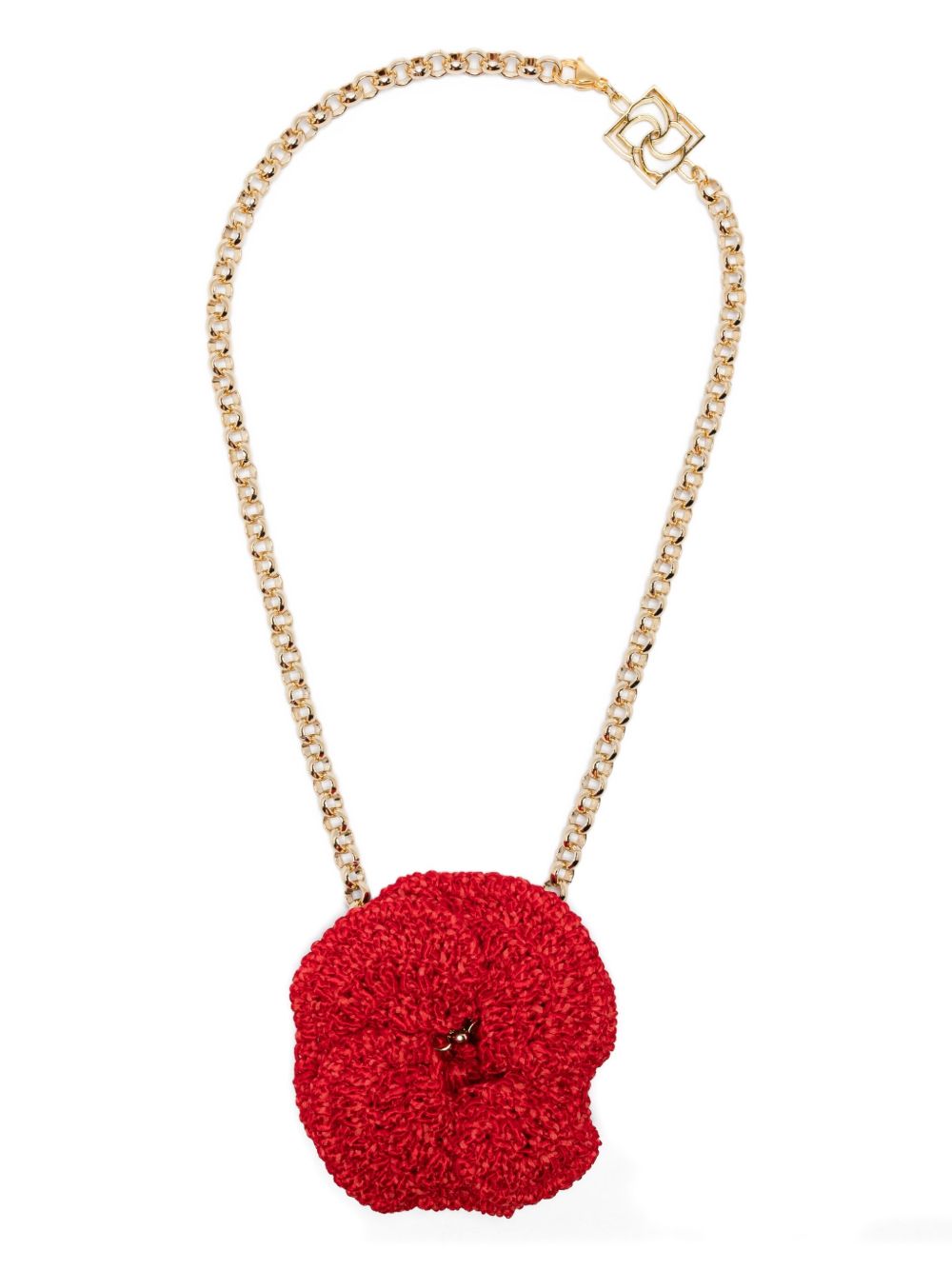 Crochet-Flower Chain Necklace