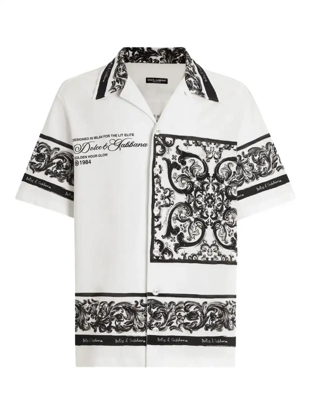 Logo-Print Cotton Shirt