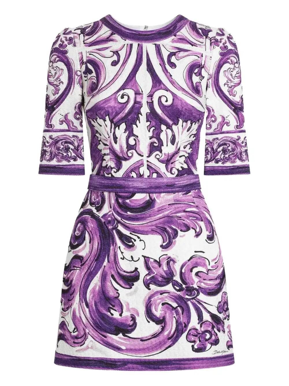 Graphic-Print Mini Dress