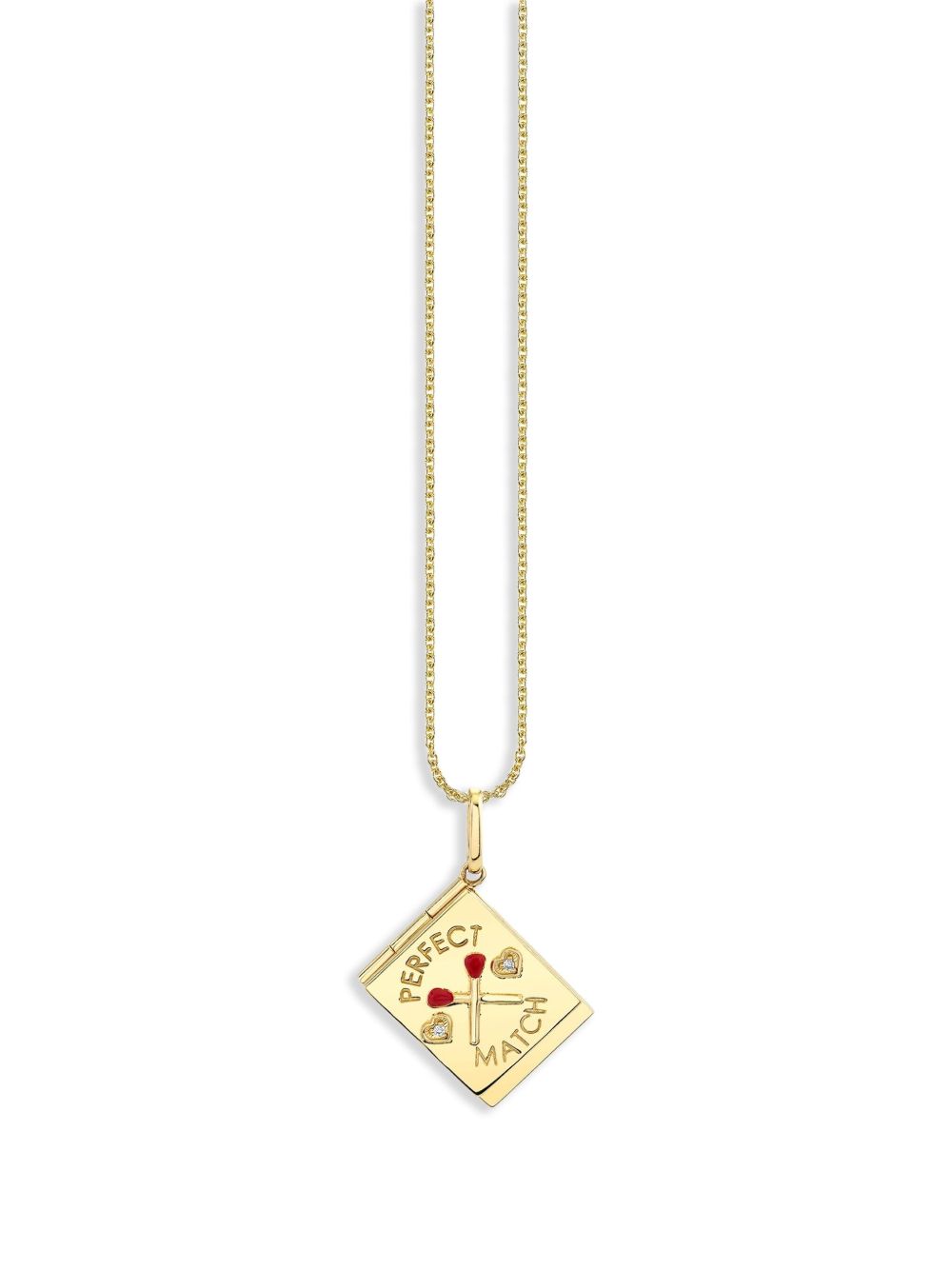14K Yellow Gold Perfect Match Locket Diamond Necklace