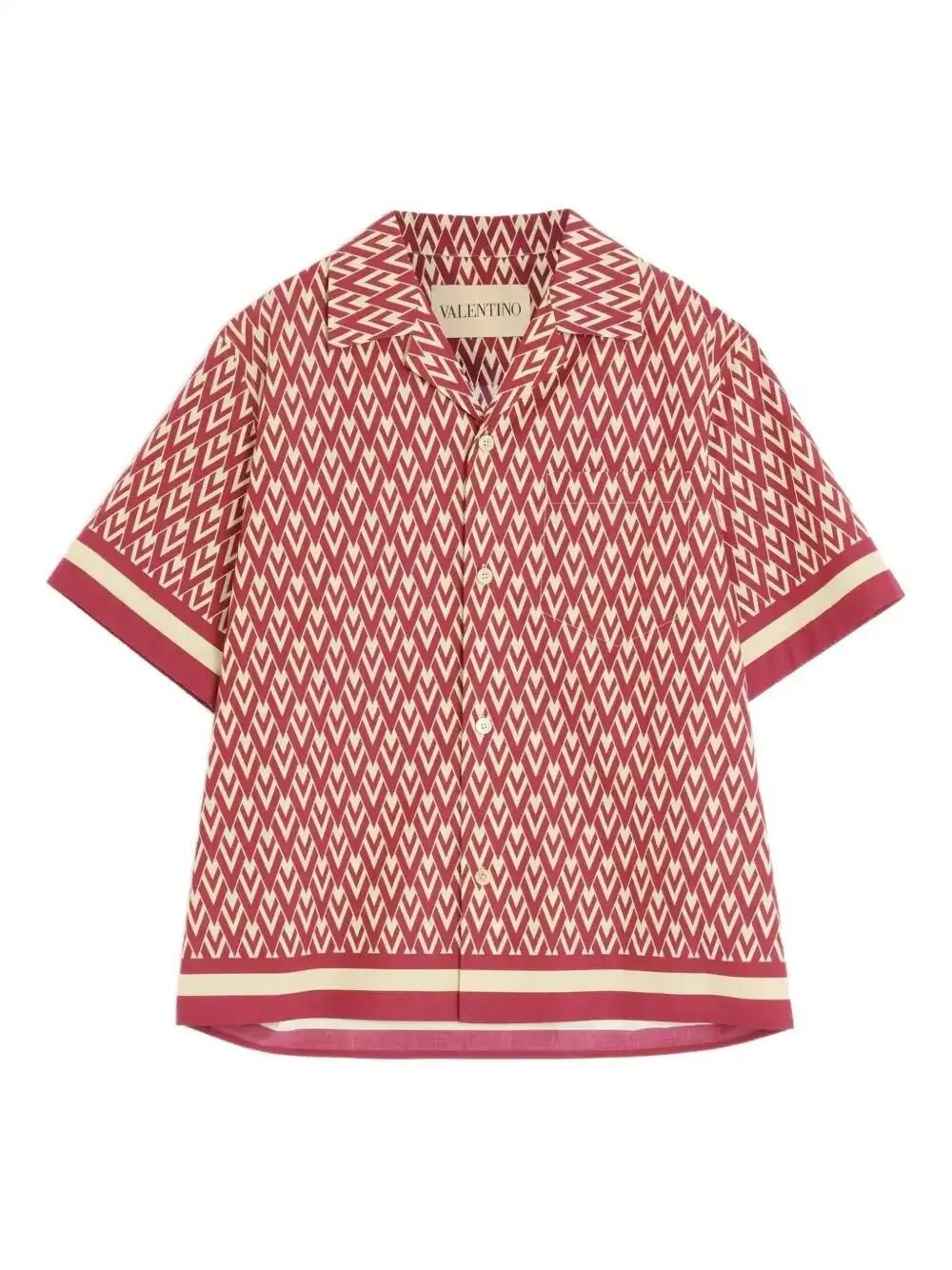 Geometric Print Short-Sleeve Shirt
