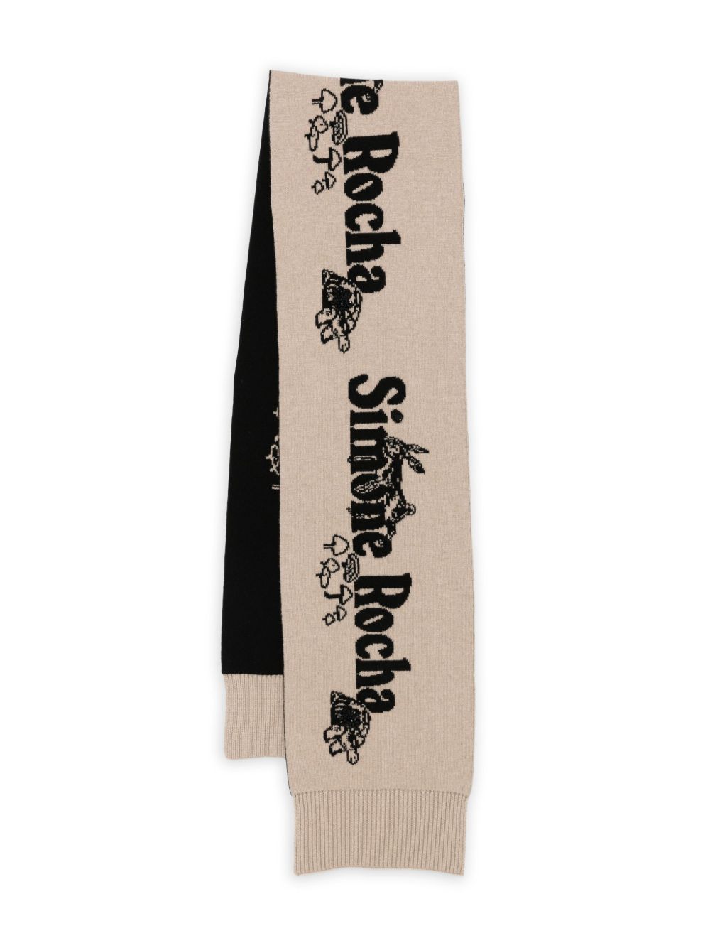 Logo-Intarsia Cashmere Scarf