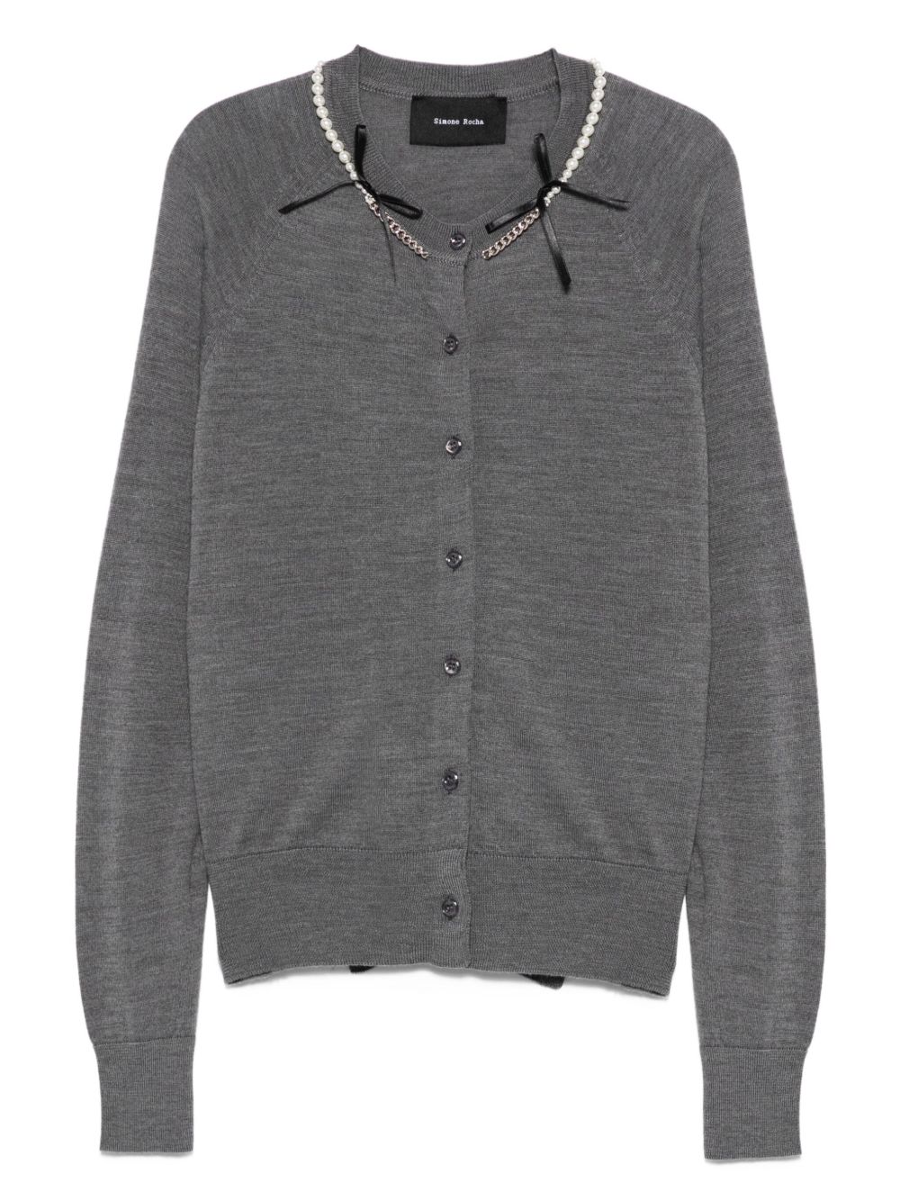 Pearl-Embellished Cardigan