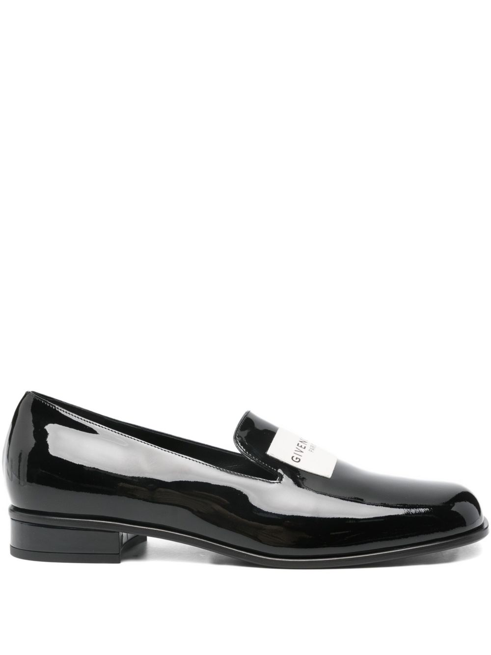 Logo-Print Leather Loafers