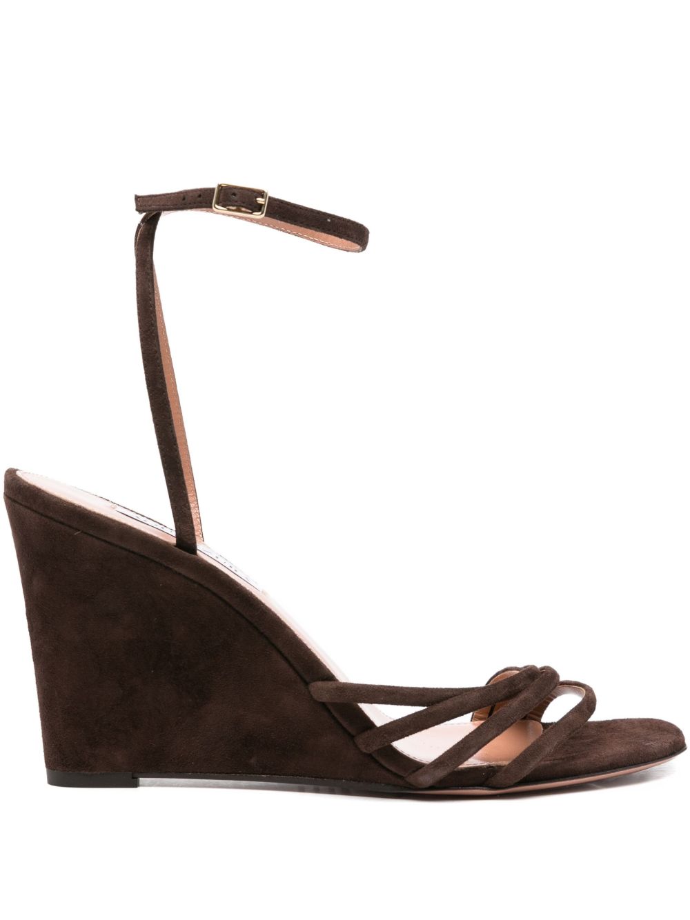 85mm Latour Ankle-Strap Wedge Sandals