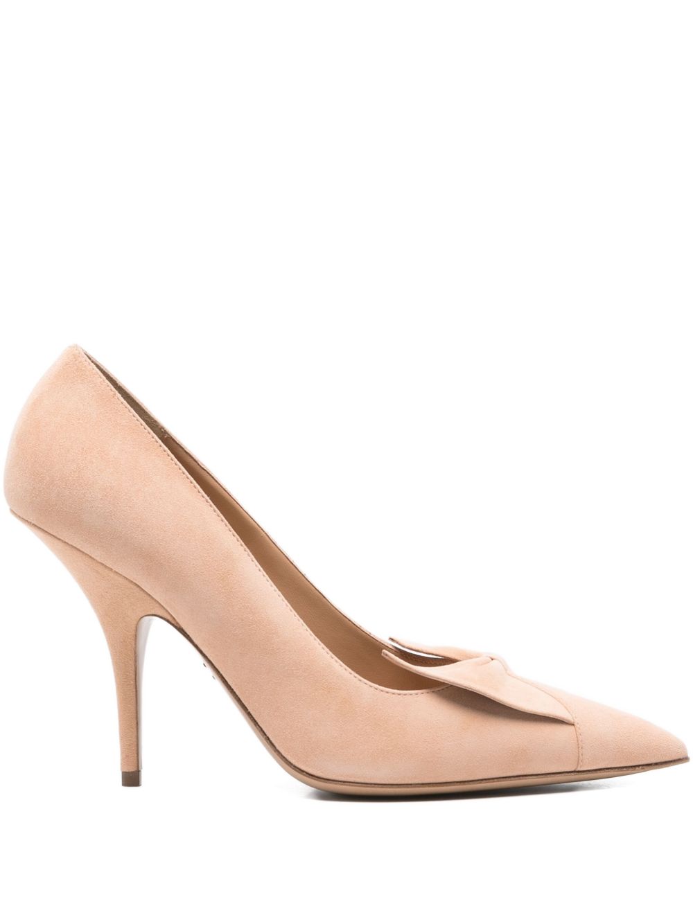 100mm Gwen Pointed-Toe Bow Pumps