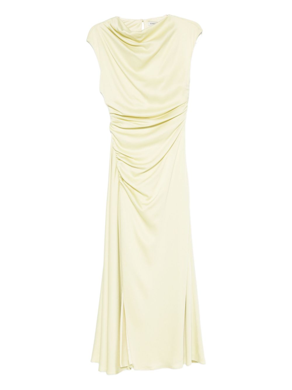 Simkhai Acacia Cowl-neck Gathered Maxi Dress In Green
