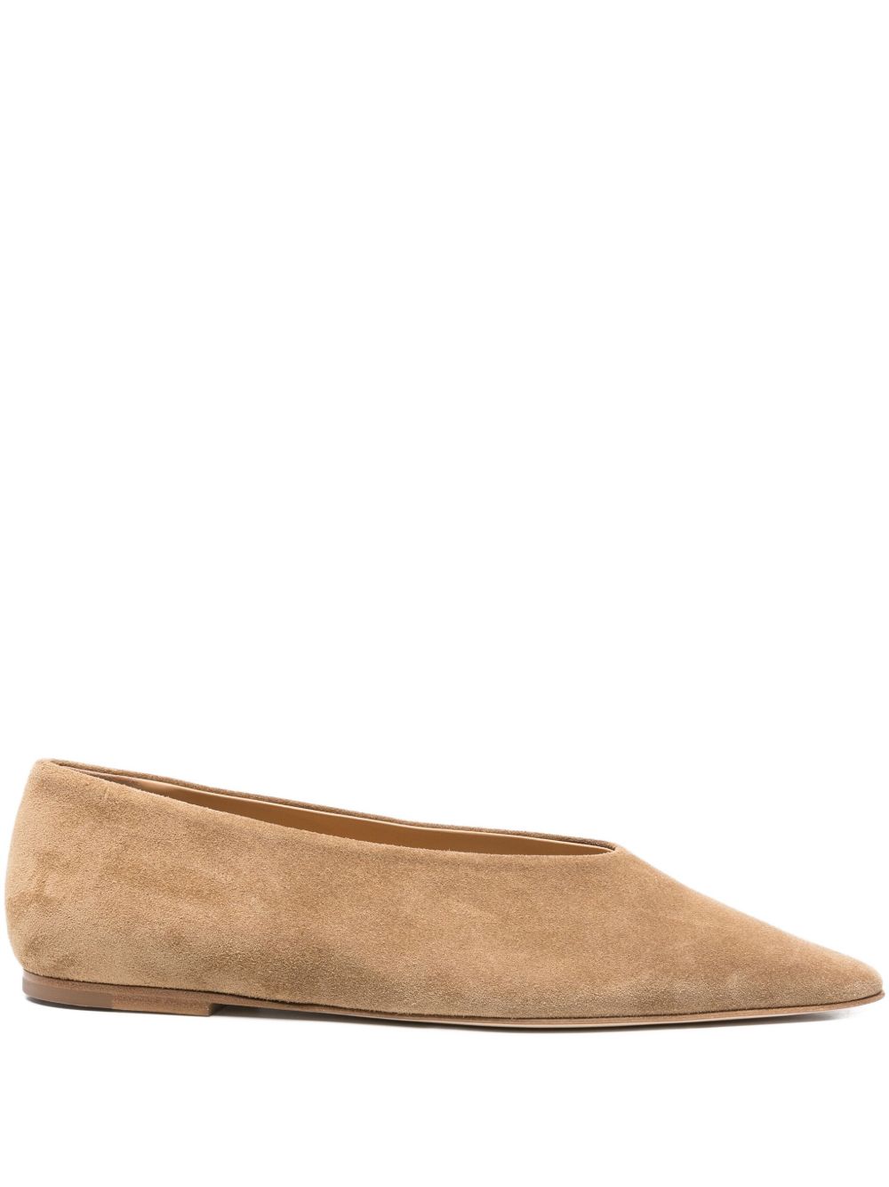 Topo Pointed-Toe Suede Flats