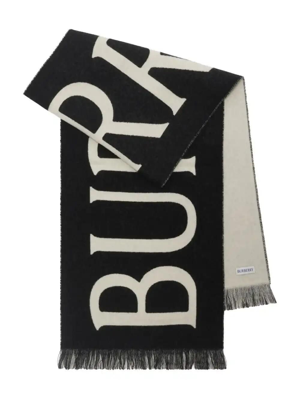 Logo-Jacquard Wool Scarf