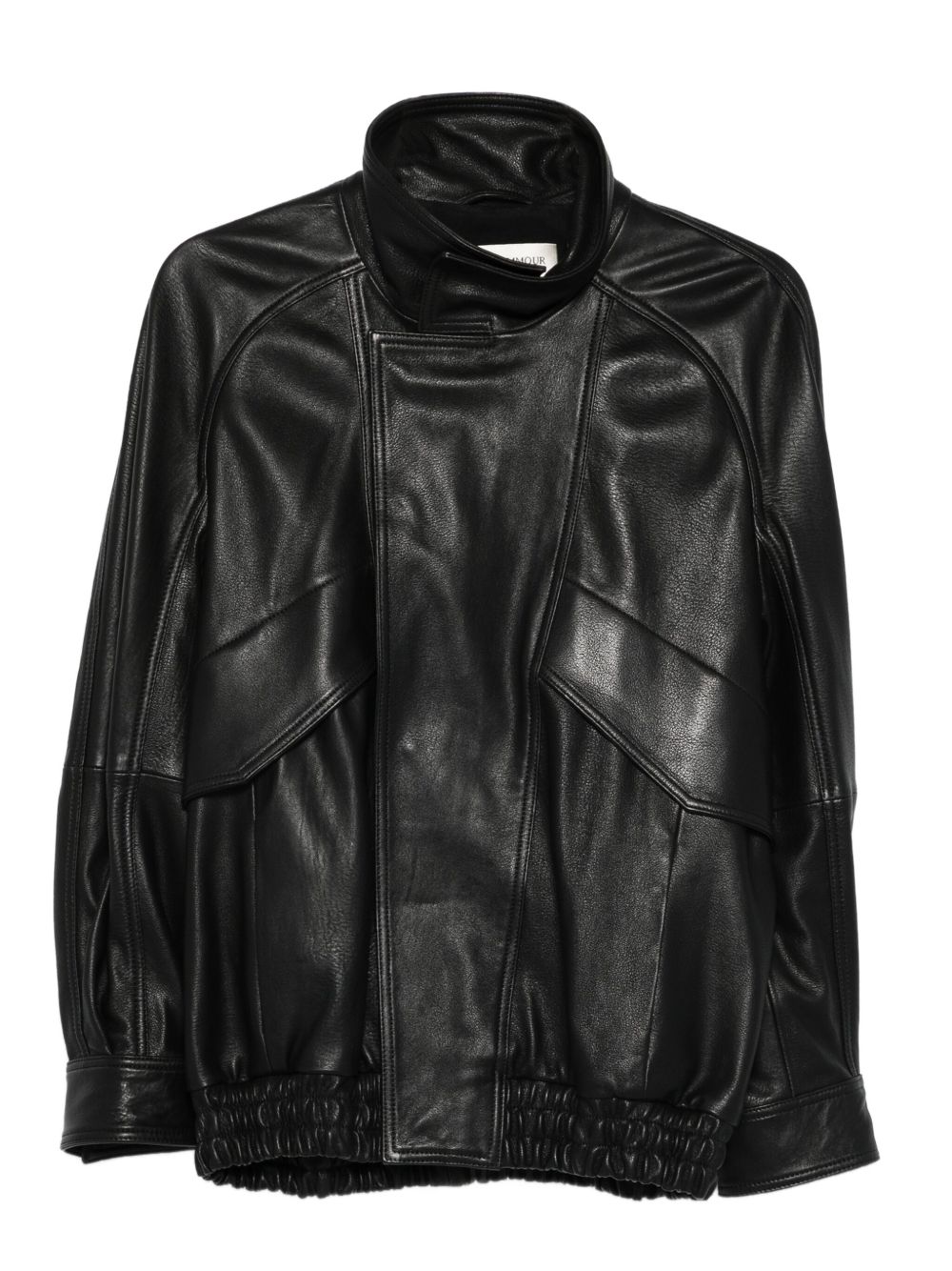 Ariste Elastic-Cuffed Leather Jacket