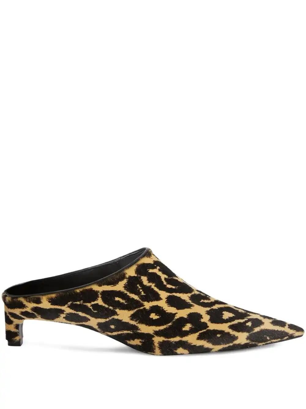 Leopard-Print Mules