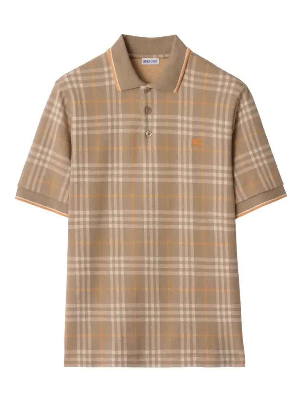 Checked Cotton Polo Shirt