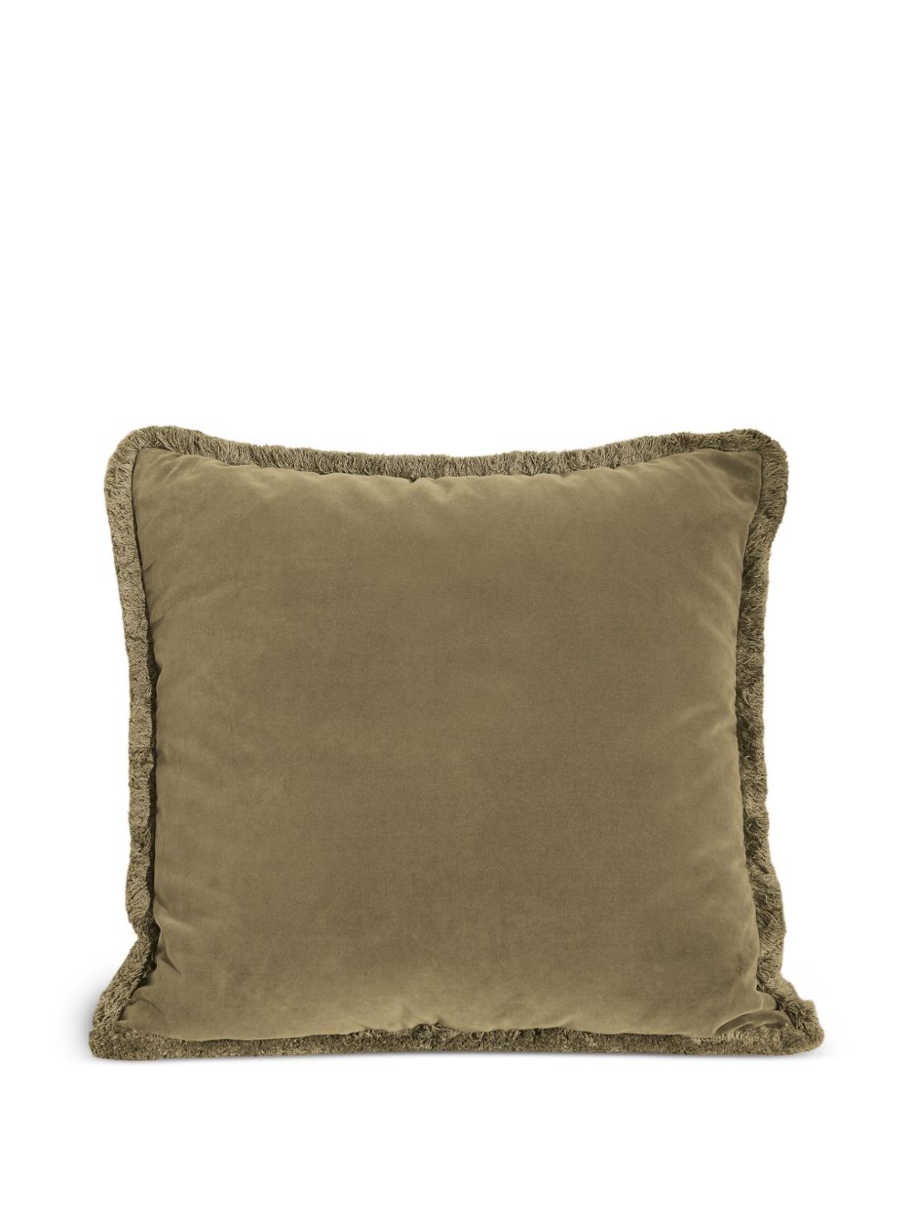 Soho Home Margeaux Fringed Square Cushion (50cm X 50cm) In Green