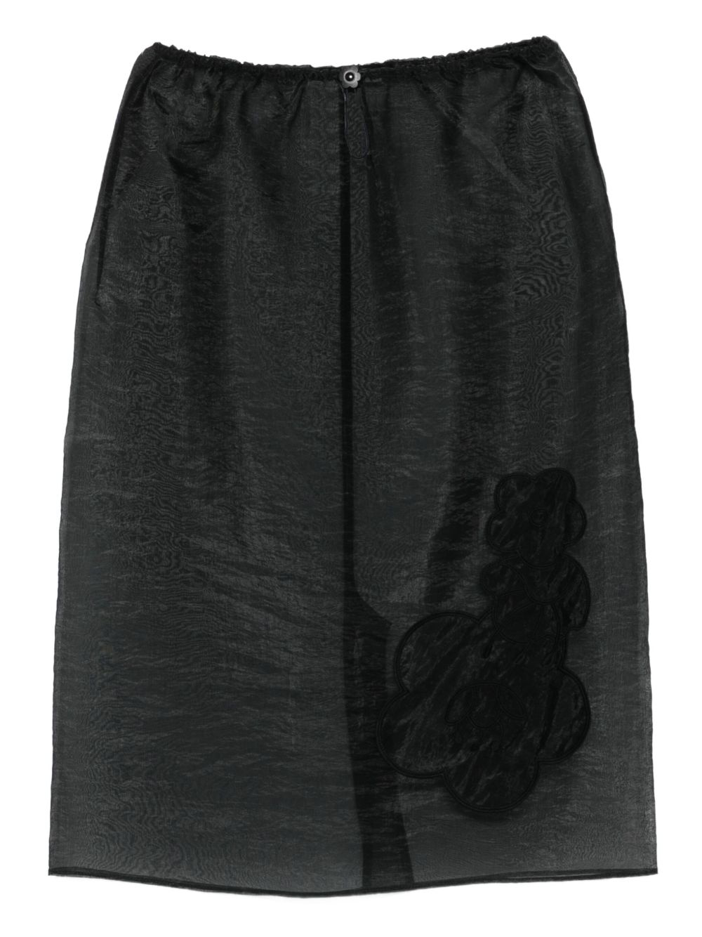 Bambi Velvet-Embellished Sheer Skirt