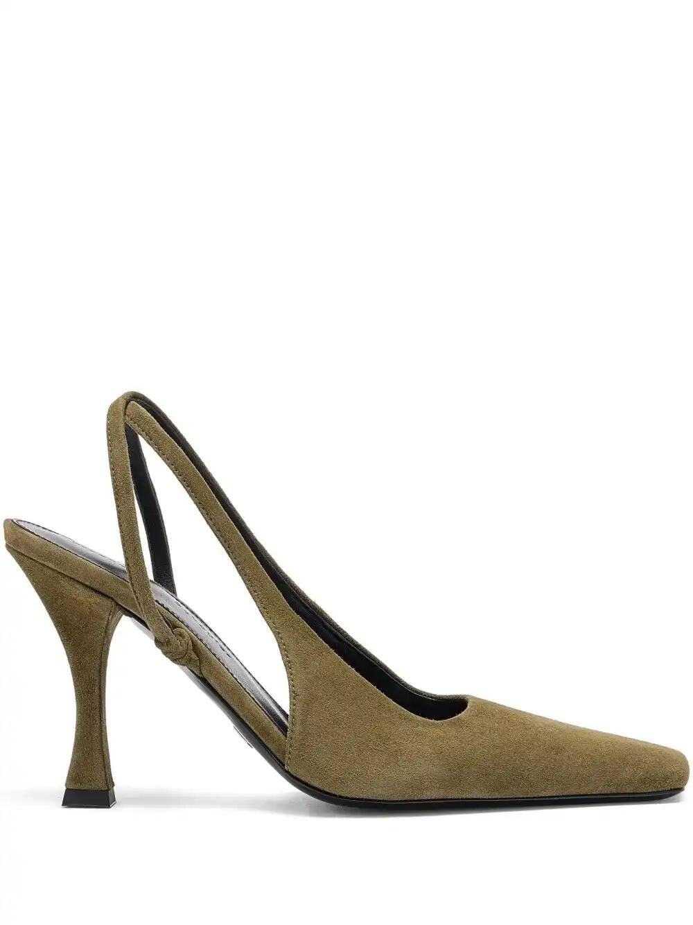 90mm Trap Cross Heeled Pumps
