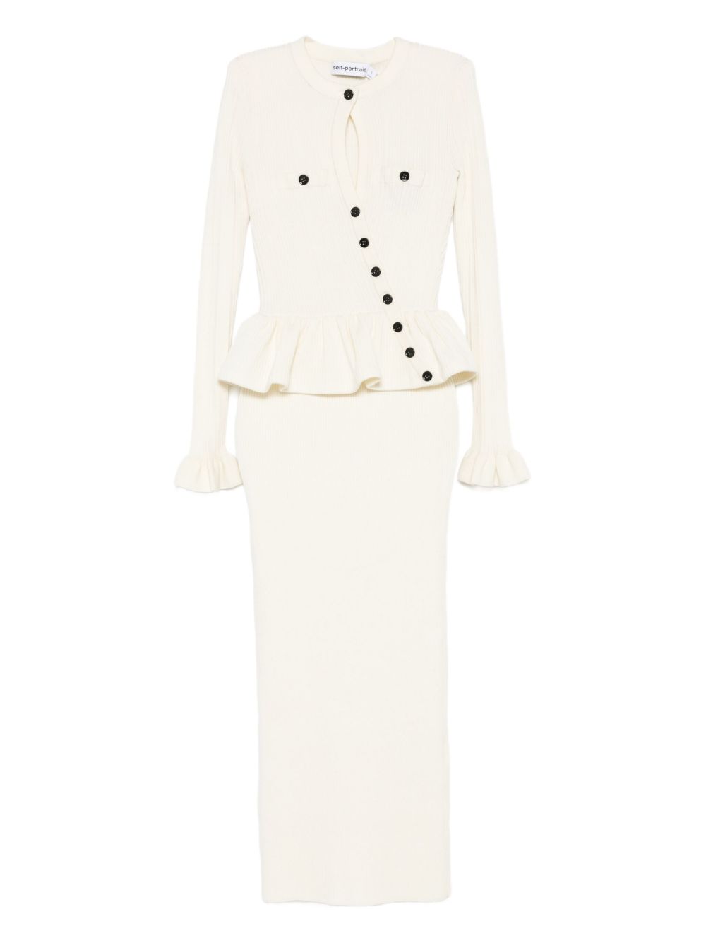 Knitted Asymmetric Midi Dress