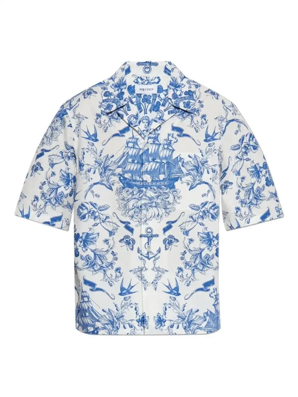 Floral-Print Short-Sleeve Shirt