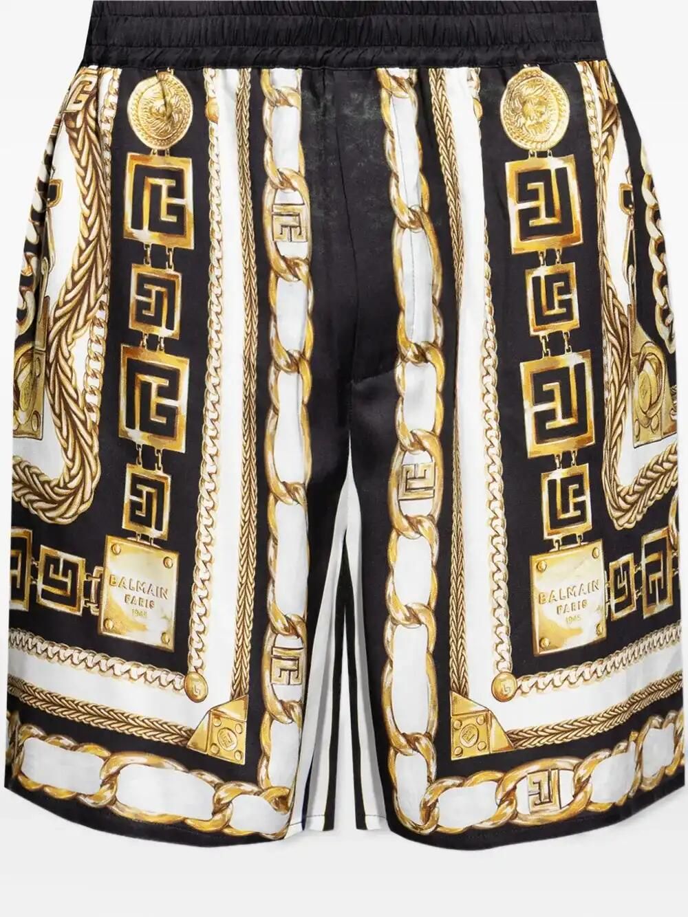 Chain-Print Shorts