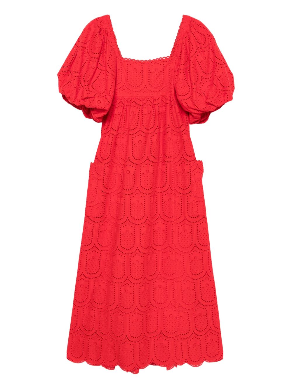 Eyelet-Detail Maxi Dress