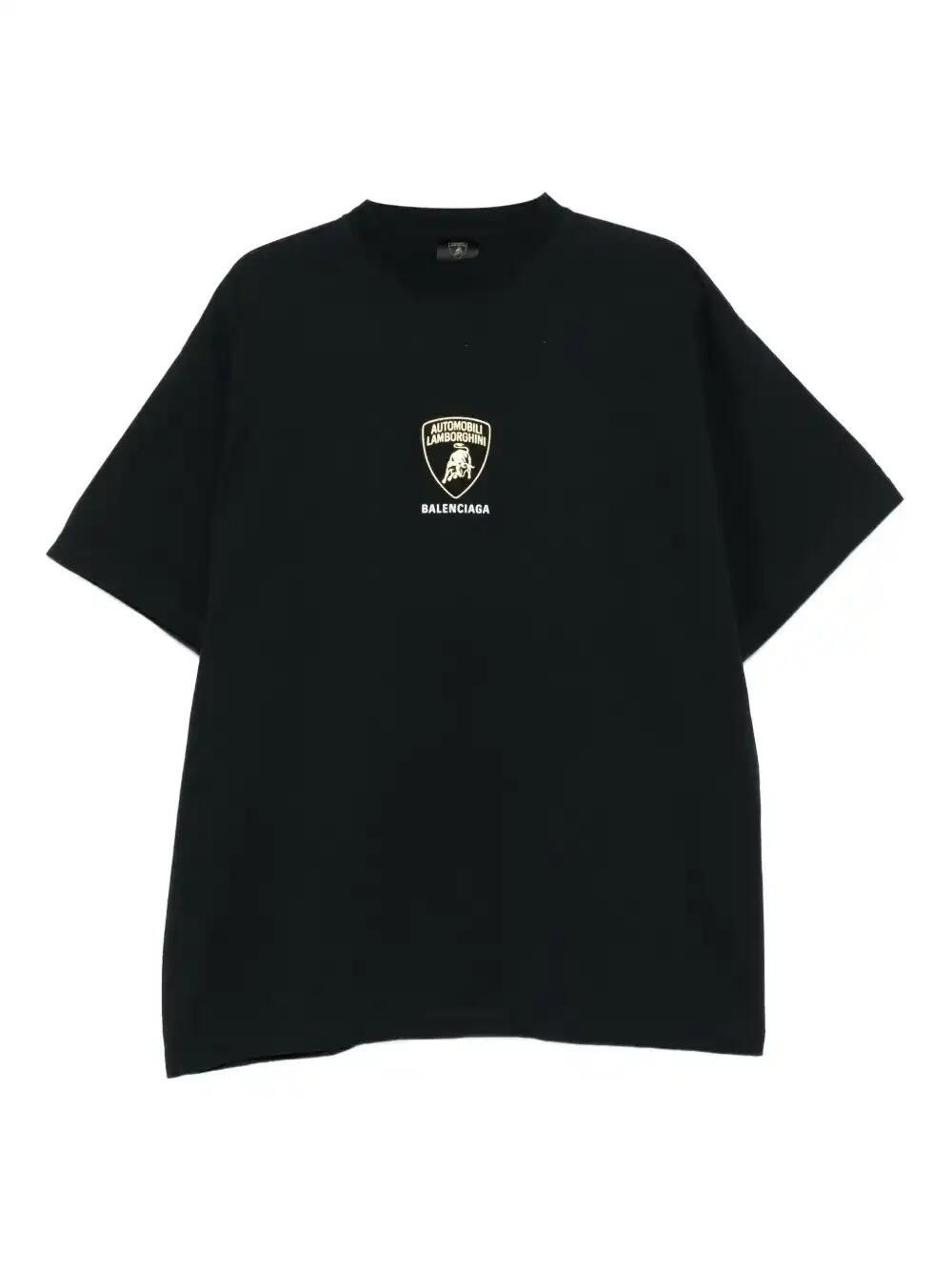 Automobili Lamborghini-Emblem Cotton T-Shirt