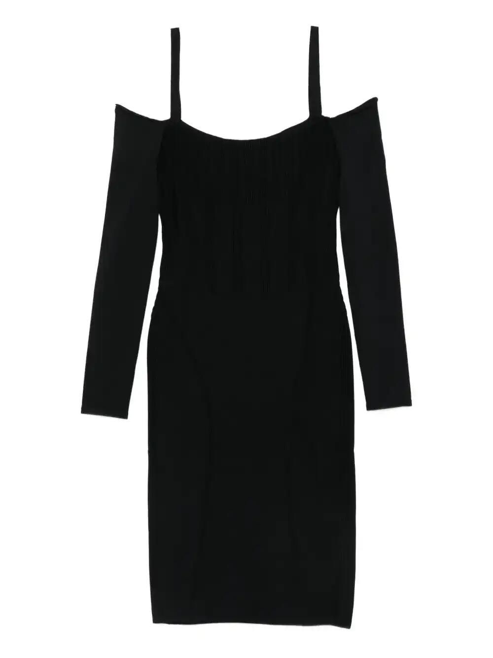 Ribbed Off-Shoulder Mini Dress
