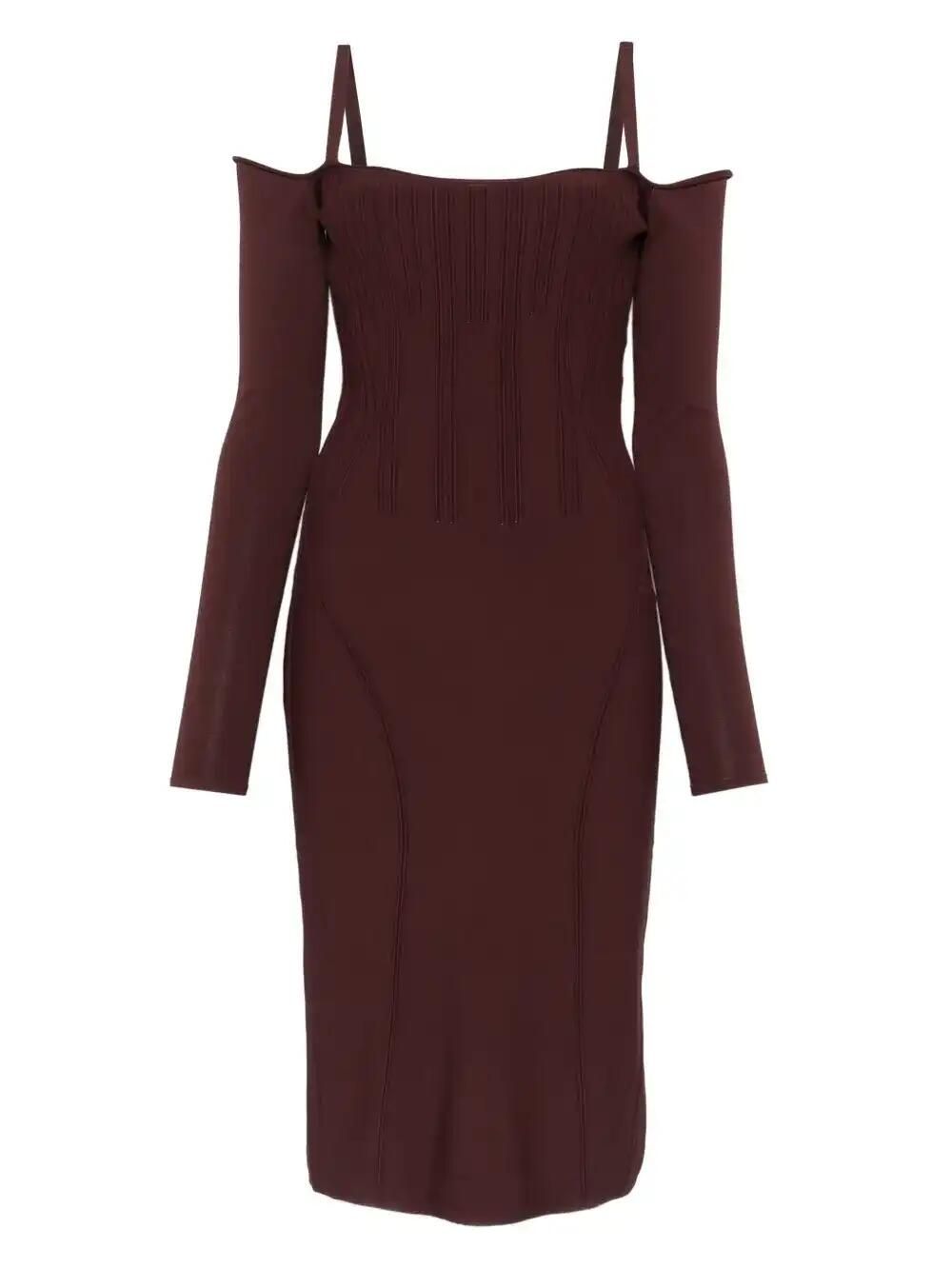Boning-Detail Dress