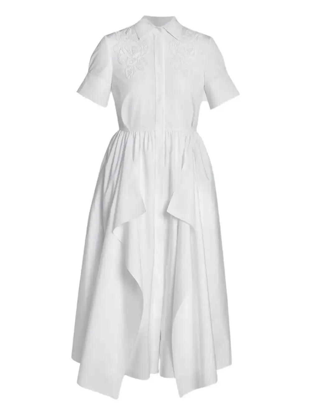 Embroidered Shirt Dress