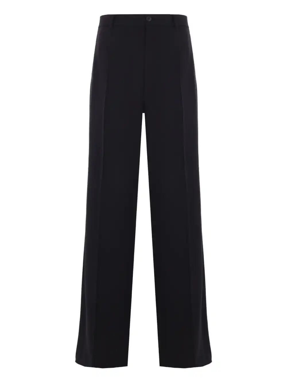 Pressed-Crease Twill Trousers