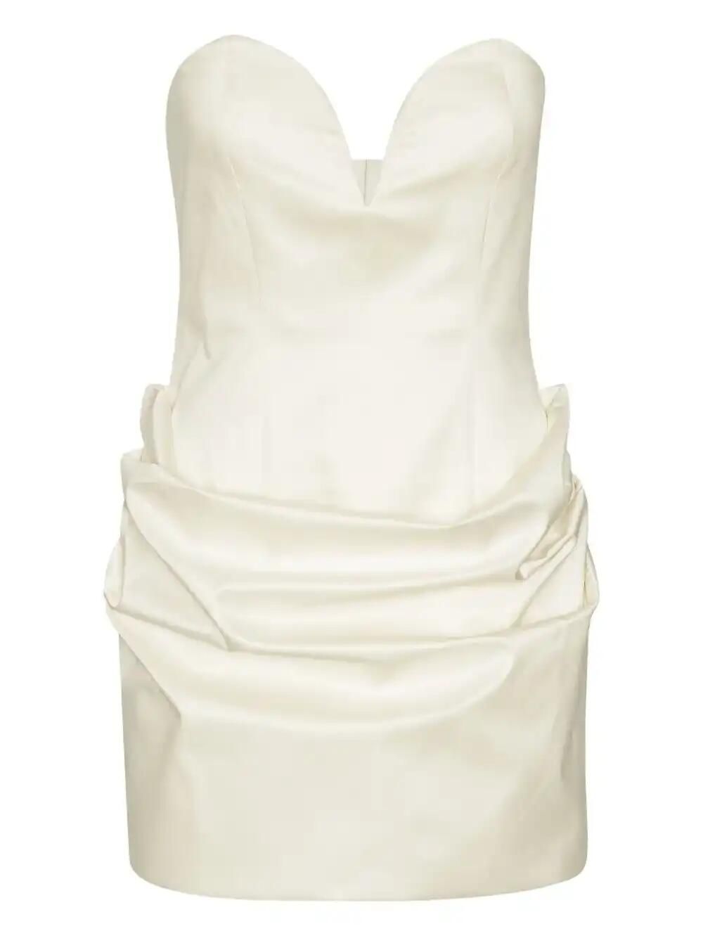 Sweetheart-Neck Draped Minidress
