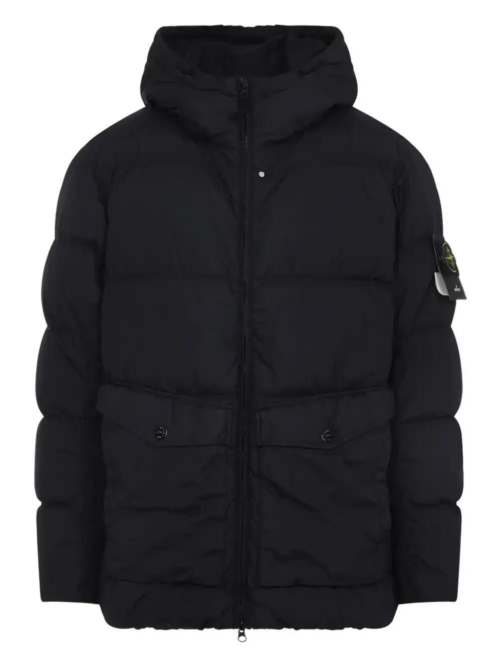 Stone Island Compass-Appliqué Padded Jacket